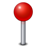 red pin emoji