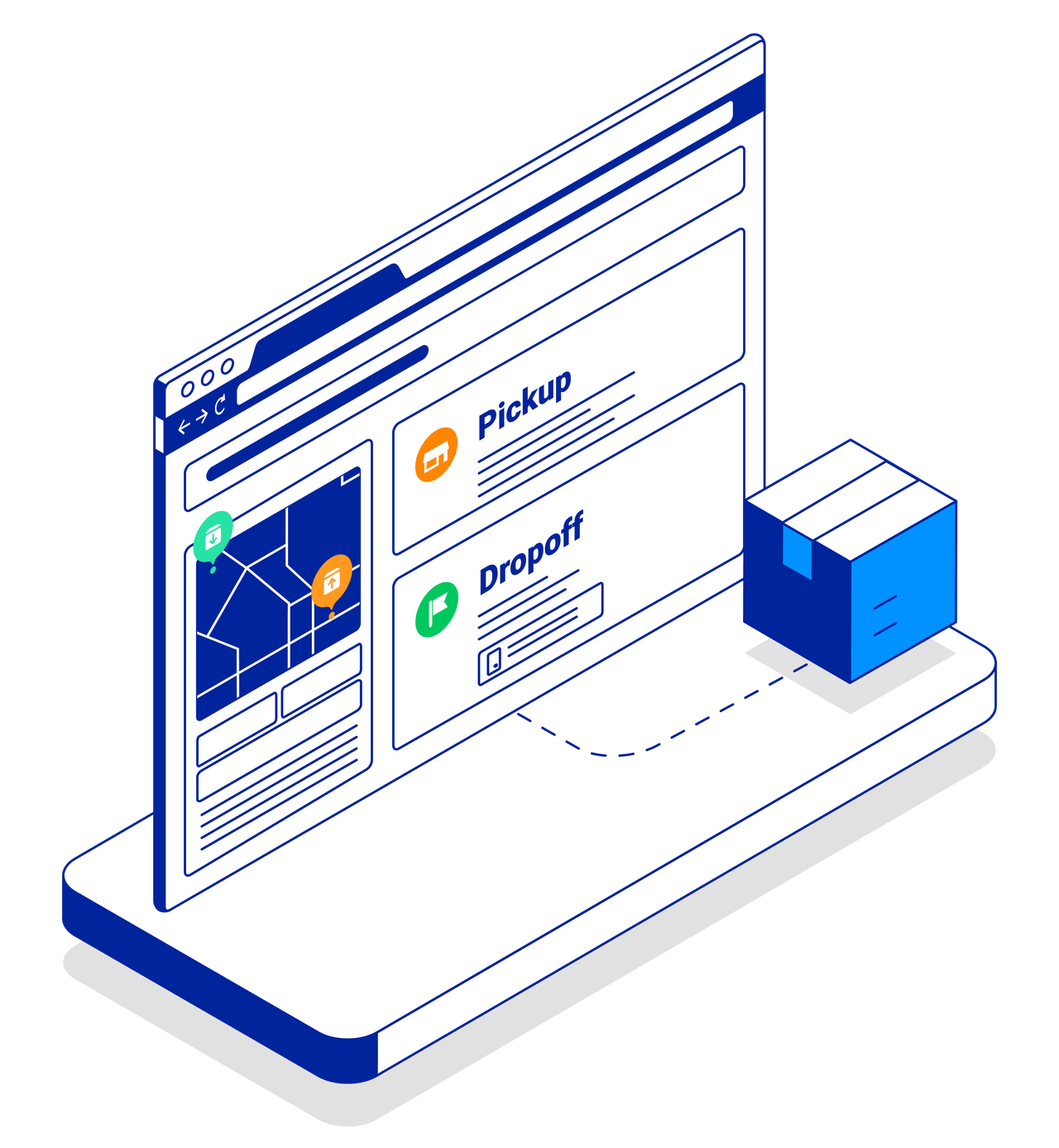 Web dashboard interface for managing Stuart deliveries