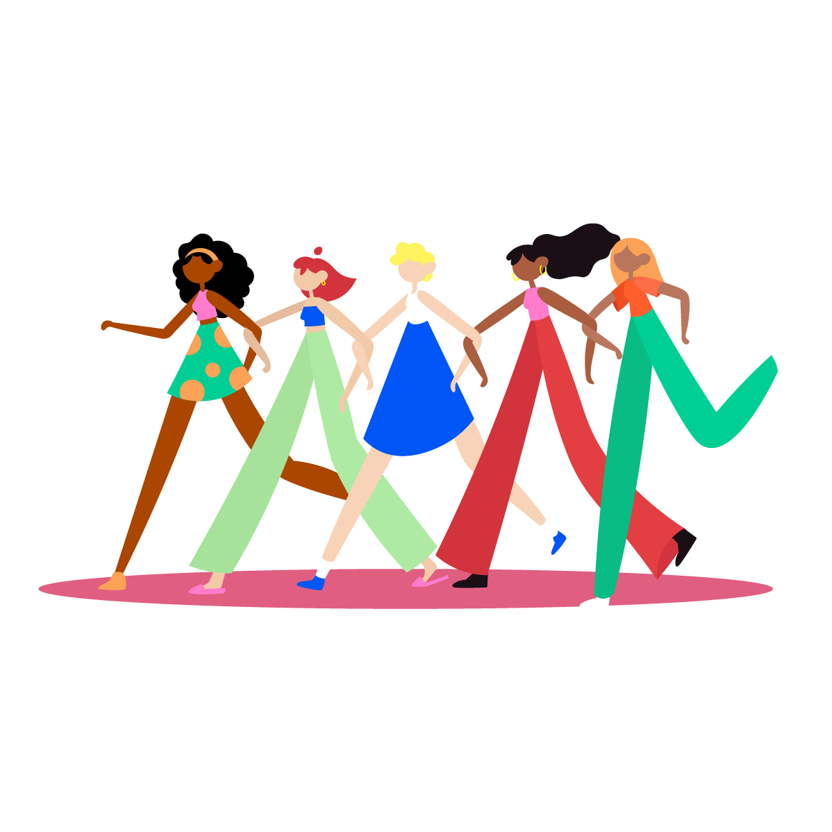 Illustration of women's history 
