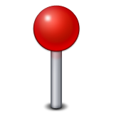 red pin emoji